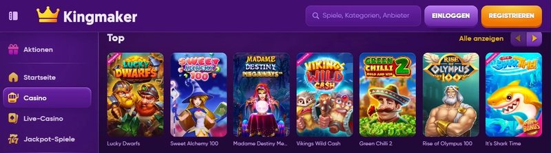 Das Kingmaker Casino: Ein Luxus für Online-Spieler in Germany