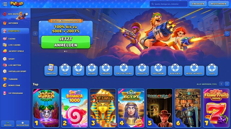 Overview of pistolo casino app